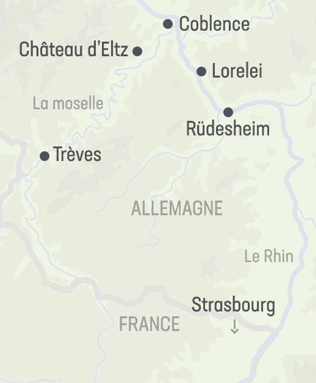 Circuit Croisiere Sur Le Rhin Et Moselle Organise En Autocar Tout Compris Escapade Voyages Rudesheim Coblence Treves